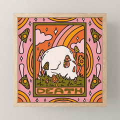 13. Death Tarot Mushroom Mini Art Print