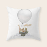 a little balloon adventure Throw Pillow