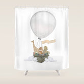 a little balloon adventure Shower Curtain