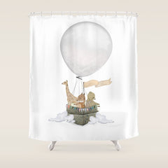 a little balloon adventure Shower Curtain