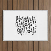 "Hope Is Not Wishful Thinking. Hope Is The Audacity To Believe" | Hand Lettered Motivational Design Outdoor Rug