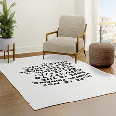 "Hope Is Not Wishful Thinking. Hope Is The Audacity To Believe" | Hand Lettered Motivational Design Rug
