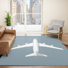 747-400 Jumbo Jet Airliner Aircraft - Slate Rug