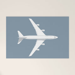 747-400 Jumbo Jet Airliner Aircraft - Slate Welcome Mat