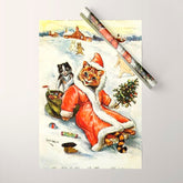To Wish You A Merry Christmas' by Louis Wain Wrapping Paper