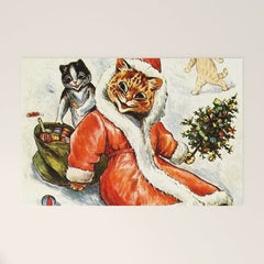 To Wish You A Merry Christmas' by Louis Wain Welcome Mat