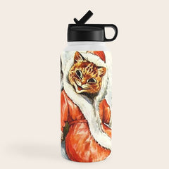 To Wish You A Merry Christmas' by Louis Wain Water Bottle