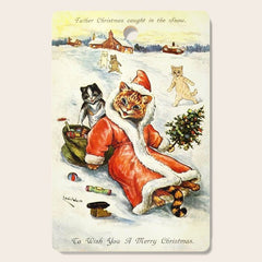 To Wish You A Merry Christmas' by Louis Wain Cutting Board