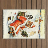 To Wish You A Merry Christmas' by Louis Wain Outdoor Rug