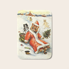To Wish You A Merry Christmas' by Louis Wain Bath Mat