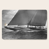 12-meter Sailing Yacht America's Cup Races nautical black and white photograph Cutting Board