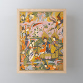 (Book of omens) Angels bow before Adam and Eve in Paradise Islamic Antique Art Mini Art Print