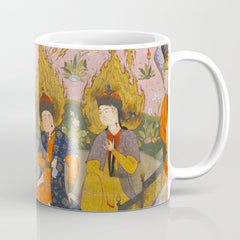 (Book of omens) Angels bow before Adam and Eve in Paradise Islamic Antique Art Coffee Mug
