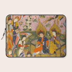 (Book of omens) Angels bow before Adam and Eve in Paradise Islamic Antique Art Laptop Sleeve