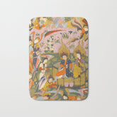 (Book of omens) Angels bow before Adam and Eve in Paradise Islamic Antique Art Bath Mat
