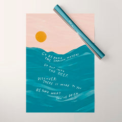 "Go Beyond The Shallow Waters.." Wrapping Paper