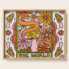 21. World Tarot Mushroom Serving Tray