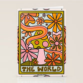 21. World Tarot Mushroom Stationery Card