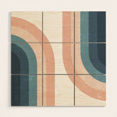 70s Rainbow Wood Wall Art