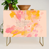 "O How Beautifully You Are Learning To Live Fully Right Where You Are." Credenza