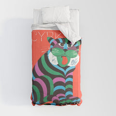 1975 CYRK Polish Circus Tiger Advertising Poster Comforter