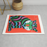 1975 CYRK Polish Circus Tiger Advertising Poster Rug