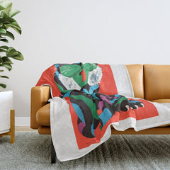 1975 CYRK Polish Circus Tiger Advertising Poster Throw Blanket