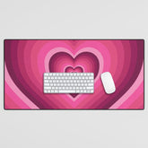 70's Heart Desk Mat