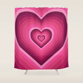 70's Heart Shower Curtain