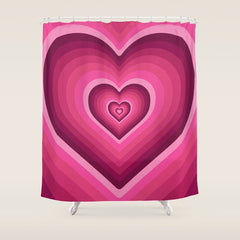 70's Heart Shower Curtain
