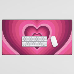 70's Heart Desk Mat