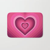 70's Heart Bath Mat