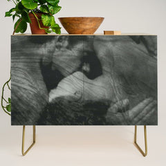 1912, The Kiss, Lovers black and white photography by Anne Brigmann Credenza