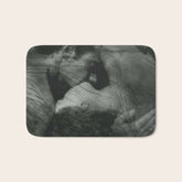 1912, The Kiss, Lovers black and white photography by Anne Brigmann Bath Mat