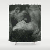 1912, The Kiss, Lovers black and white photography by Anne Brigmann Shower Curtain