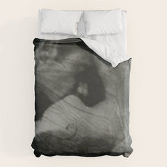 1912, The Kiss, Lovers black and white photography by Anne Brigmann Duvet Cover