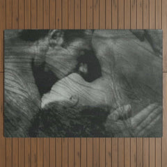 1912, The Kiss, Lovers black and white photography by Anne Brigmann Outdoor Rug