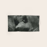 1912, The Kiss, Lovers black and white photography by Anne Brigmann Bath Towel