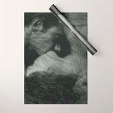 1912, The Kiss, Lovers black and white photography by Anne Brigmann Wrapping Paper