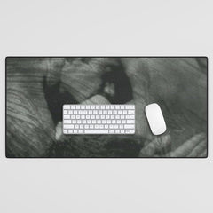 1912, The Kiss, Lovers black and white photography by Anne Brigmann Desk Mat