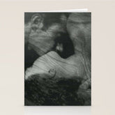 1912, The Kiss, Lovers black and white photography by Anne Brigmann Stationery Card