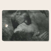 1912, The Kiss, Lovers black and white photography by Anne Brigmann Cutting Board