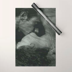 1912, The Kiss, Lovers black and white photography by Anne Brigmann Wrapping Paper