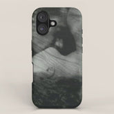 1912, The Kiss, Lovers black and white photography by Anne Brigmann iPhone Case