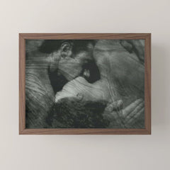 1912, The Kiss, Lovers black and white photography by Anne Brigmann Mini Art Print