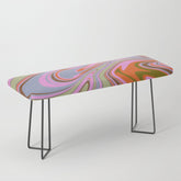 70s Psychedelic Swirl Bench