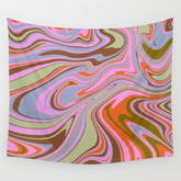 70s Psychedelic Swirl Wall Tapestry