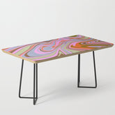 70s Psychedelic Swirl Coffee Table