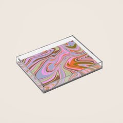 70s Psychedelic Swirl Acrylic Tray