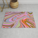 70s Psychedelic Swirl Rug